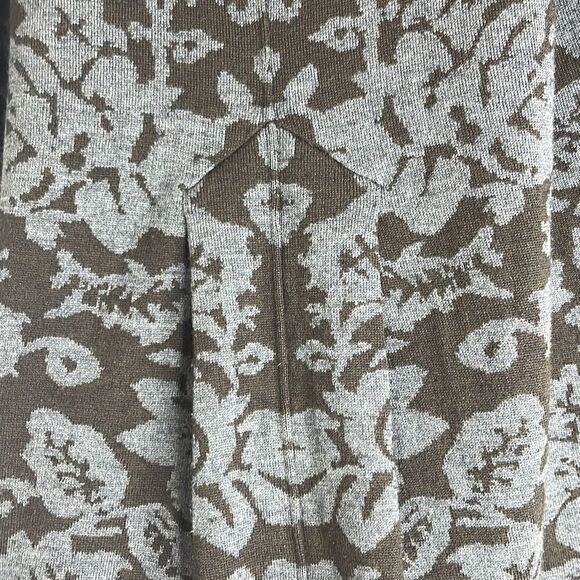 GILI XS Black Wool Jacquard Sweater Vest Cardigan Cascading Front Oversized - Picture 5 of 9